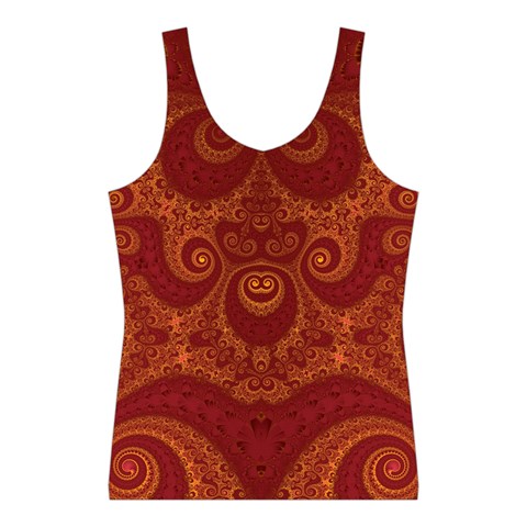 Red and Gold Spirals Sport Tank Top  from ArtsNow.com Front