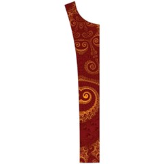 Red and Gold Spirals Women s Button Up Vest from ArtsNow.com Button Placket Left