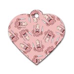 Squid Chef Pattern Dog Tag Heart (One Side)