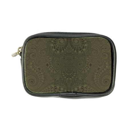 Rustic Green Brown Swirls Coin Purse from ArtsNow.com Front