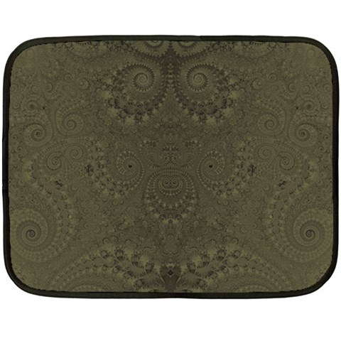 Rustic Green Brown Swirls Double Sided Fleece Blanket (Mini)  from ArtsNow.com 35 x27  Blanket Front