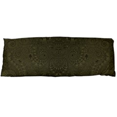 Rustic Green Brown Swirls Body Pillow Case Dakimakura (Two Sides) from ArtsNow.com Back