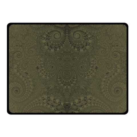 Rustic Green Brown Swirls Double Sided Fleece Blanket (Small)  from ArtsNow.com 45 x34  Blanket Front