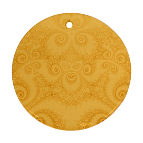 Golden Honey Swirls Ornament (Round) from ArtsNow.com Front