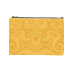 Golden Honey Swirls Cosmetic Bag (Large) from ArtsNow.com Front