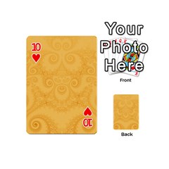 Golden Honey Swirls Playing Cards 54 Designs (Mini) from ArtsNow.com Front - Heart10