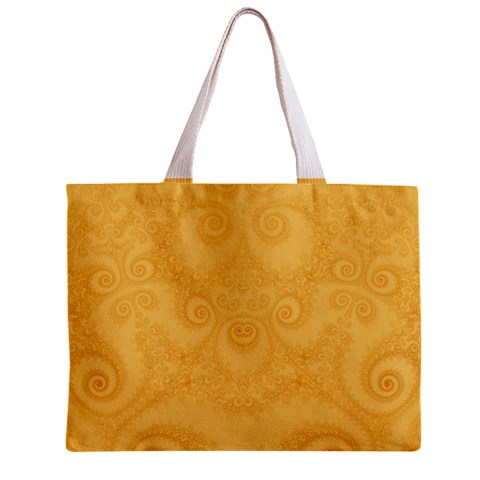 Golden Honey Swirls Zipper Mini Tote Bag from ArtsNow.com Front