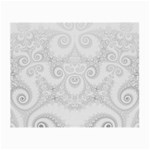 Wedding White Swirls Spirals Small Glasses Cloth