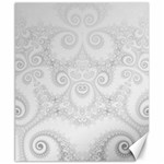 Wedding White Swirls Spirals Canvas 8  x 10 