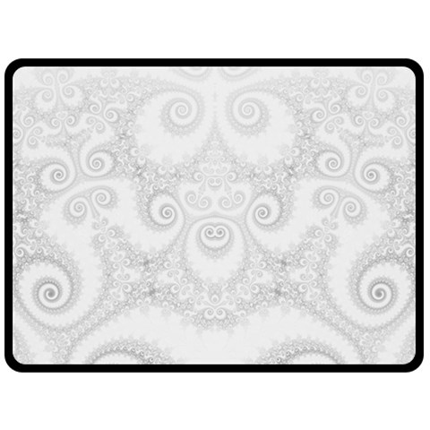 Wedding White Swirls Spirals Fleece Blanket (Large)  from ArtsNow.com 80 x60  Blanket Front