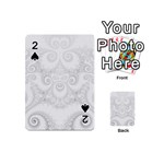 Wedding White Swirls Spirals Playing Cards 54 Designs (Mini)