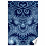 Royal Blue Swirls Canvas 24  x 36 