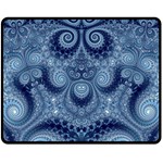 Royal Blue Swirls Fleece Blanket (Medium) 