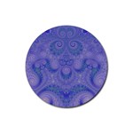 Mystic Purple Swirls Rubber Round Coaster (4 pack) 