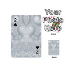 Ash Grey White Swirls Playing Cards 54 Designs (Mini)