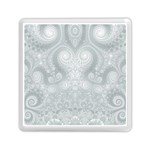 Ash Grey White Swirls Memory Card Reader (Square)