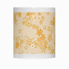 Yellow Flowers Floral Print White Mugs from ArtsNow.com Center