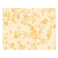 Yellow Flowers Floral Print Double Sided Flano Blanket (Large)  from ArtsNow.com Blanket Back