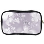 Pale Mauve White Flowers Toiletries Bag (One Side)