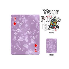 Lavender and White Flowers Playing Cards 54 Designs (Mini) from ArtsNow.com Front - Diamond7