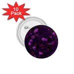 Purple Flowers 1.75  Buttons (10 pack)