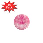 Pink Floral Pattern 1  Mini Magnet (10 pack) 