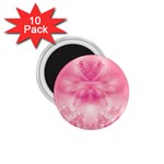 Pink Floral Pattern 1.75  Magnets (10 pack) 