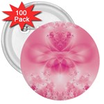 Pink Floral Pattern 3  Buttons (100 pack) 