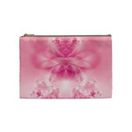 Pink Floral Pattern Cosmetic Bag (Medium)