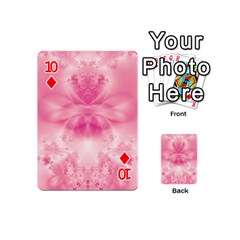 Pink Floral Pattern Playing Cards 54 Designs (Mini) from ArtsNow.com Front - Diamond10