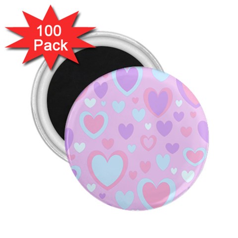 Unicorn Hearts 2.25  Magnets (100 pack)  from ArtsNow.com Front