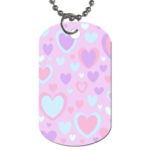 Unicorn Hearts Dog Tag (One Side) from ArtsNow.com Front