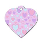 Unicorn Hearts Dog Tag Heart (Two Sides)