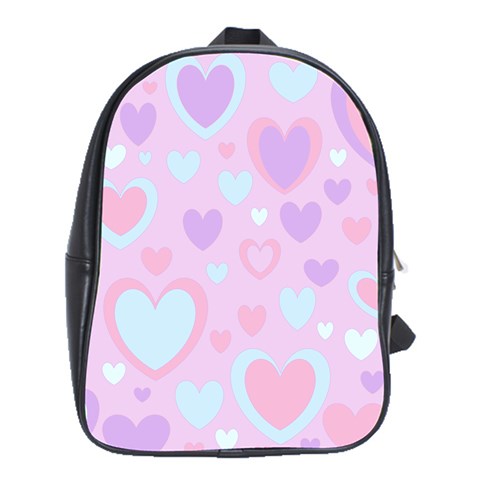 Unicorn Hearts School Bag (XL) from ArtsNow.com Front