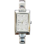 Ash Grey Floral Pattern Rectangle Italian Charm Watch