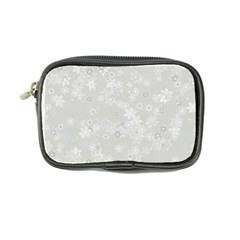 Ash Grey Floral Pattern Coin Purse from ArtsNow.com Front