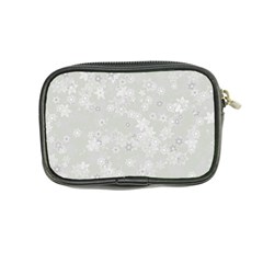 Ash Grey Floral Pattern Coin Purse from ArtsNow.com Back