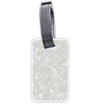 Ash Grey Floral Pattern Luggage Tag (one side)