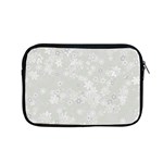 Ash Grey Floral Pattern Apple MacBook Pro 15  Zipper Case