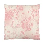 Baby Pink Floral Print Standard Cushion Case (One Side)