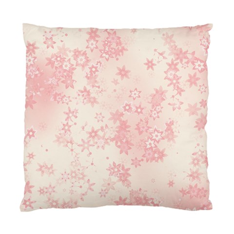 Baby Pink Floral Print Standard Cushion Case (Two Sides) from ArtsNow.com Front