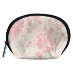 Baby Pink Floral Print Accessory Pouch (Medium)
