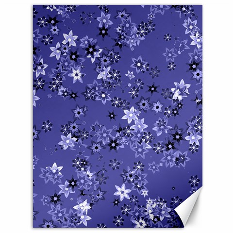 Slate Blue With White Flowers Canvas 36  x 48  from ArtsNow.com 35.26 x46.15  Canvas - 1