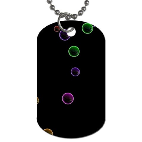 Bubble in blavk background Dog Tag (Two Sides) from ArtsNow.com Front