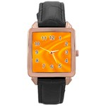 Honey wave  Rose Gold Leather Watch 