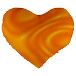 Honey wave  Large 19  Premium Flano Heart Shape Cushions