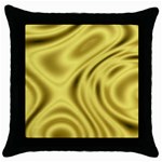 Golden wave  Throw Pillow Case (Black)