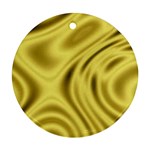 Golden Wave Round Ornament (Two Sides)