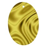 Golden Wave Oval Ornament (Two Sides)