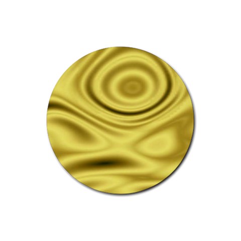 Golden Wave 3 Rubber Round Coaster (4 pack)  from ArtsNow.com Front